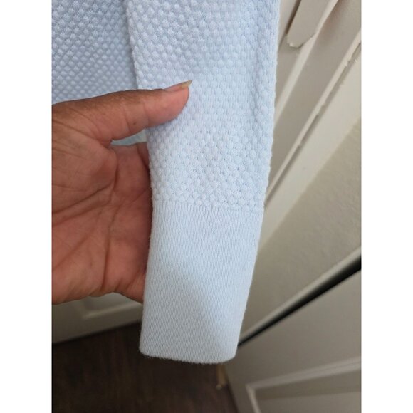 Loft Women's XS/XSP Long-Sleeve Sweaters Set Of 2 Blue & Ivory Solid - Picture 7 of 10